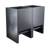 Подставка для двух огнетушителей П-20-2 "Урна" из нержавеющей стали Подставка для двух огнетушителей П-20-2 "Урна" из нержавеющей стали